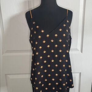 Express Black and Gold Pattern Camisole/Tank Top Size Medium